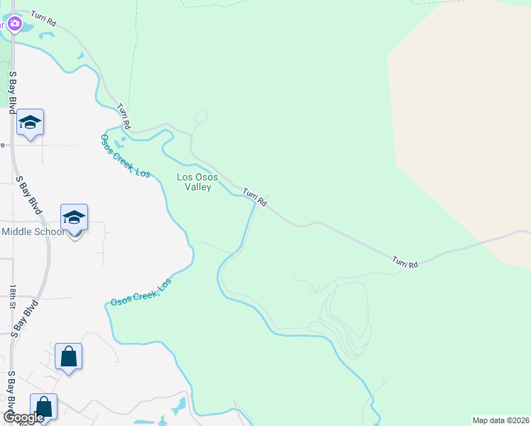 map of restaurants, bars, coffee shops, grocery stores, and more near 1951 Turri Road in San Luis Obispo