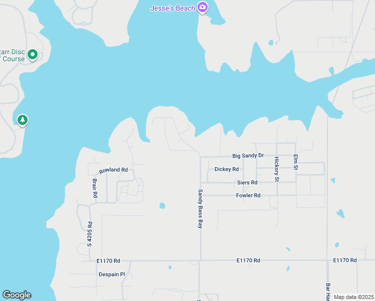 map of restaurants, bars, coffee shops, grocery stores, and more near South Street in Texanna