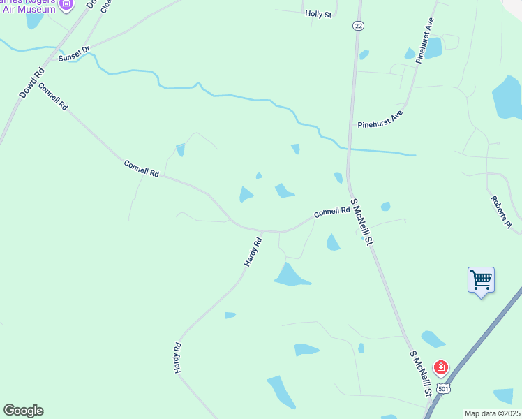 map of restaurants, bars, coffee shops, grocery stores, and more near 288 Connell Road in Carthage