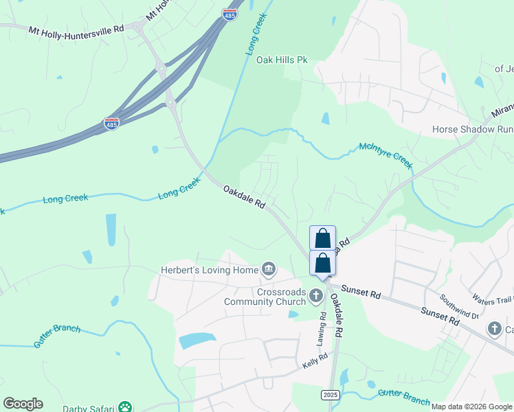 map of restaurants, bars, coffee shops, grocery stores, and more near 4027 Oakdale Road in Charlotte