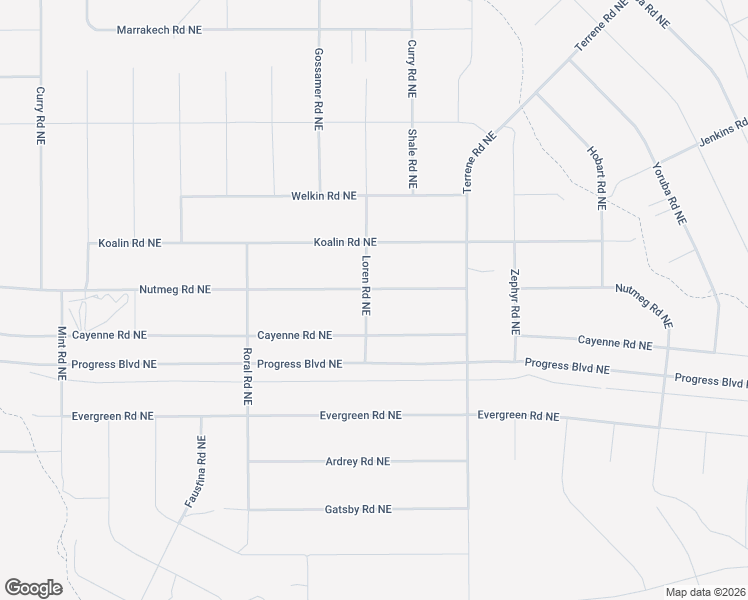 map of restaurants, bars, coffee shops, grocery stores, and more near Loren Road Northeast in Rio Rancho