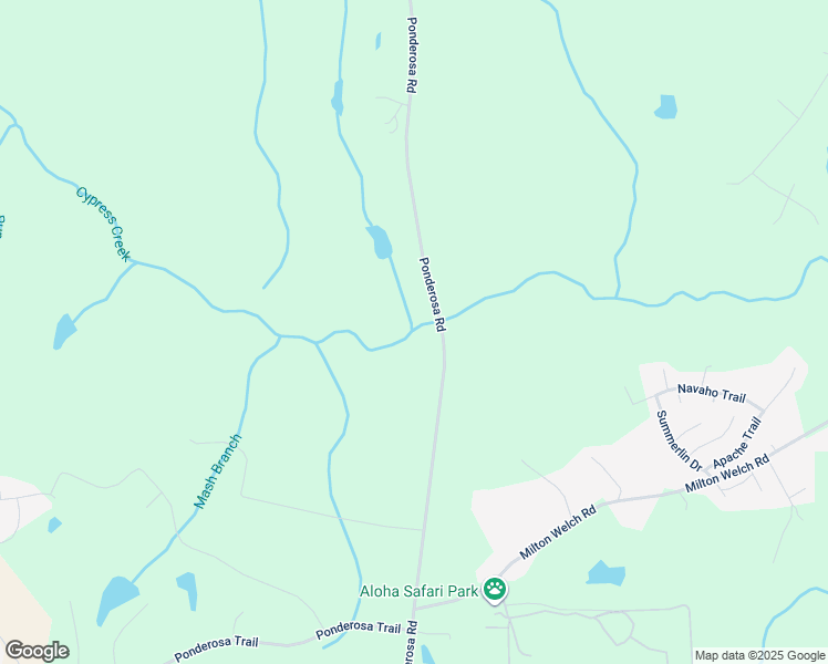 map of restaurants, bars, coffee shops, grocery stores, and more near 3637 Ponderosa Road in Cameron