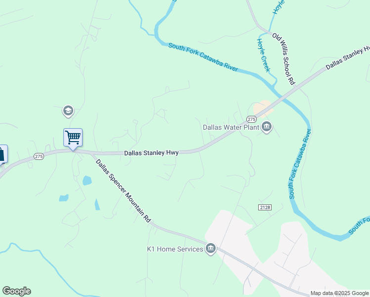 map of restaurants, bars, coffee shops, grocery stores, and more near 1111 Dallas Stanley Highway in Dallas