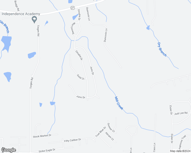 map of restaurants, bars, coffee shops, grocery stores, and more near 395 Juno Drive in Broadway