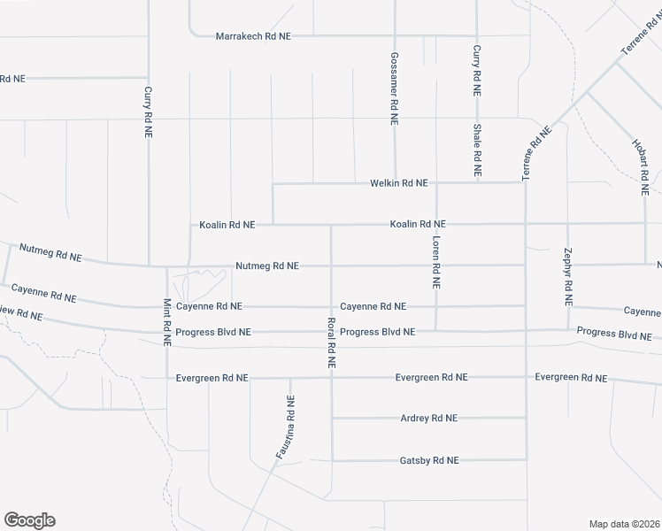 map of restaurants, bars, coffee shops, grocery stores, and more near Nutmeg Road Northeast in Rio Rancho