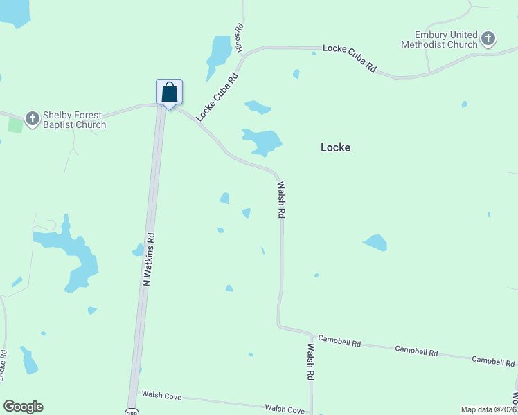map of restaurants, bars, coffee shops, grocery stores, and more near 7370 Walsh Road in Millington