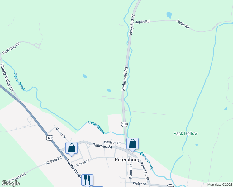 map of restaurants, bars, coffee shops, grocery stores, and more near 3138 Richmond Road in Petersburg