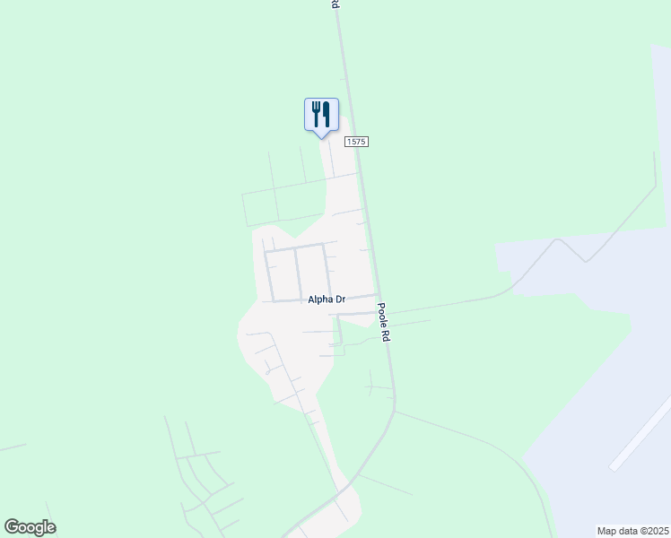 map of restaurants, bars, coffee shops, grocery stores, and more near 2635 Pershing Terrace in Kinston