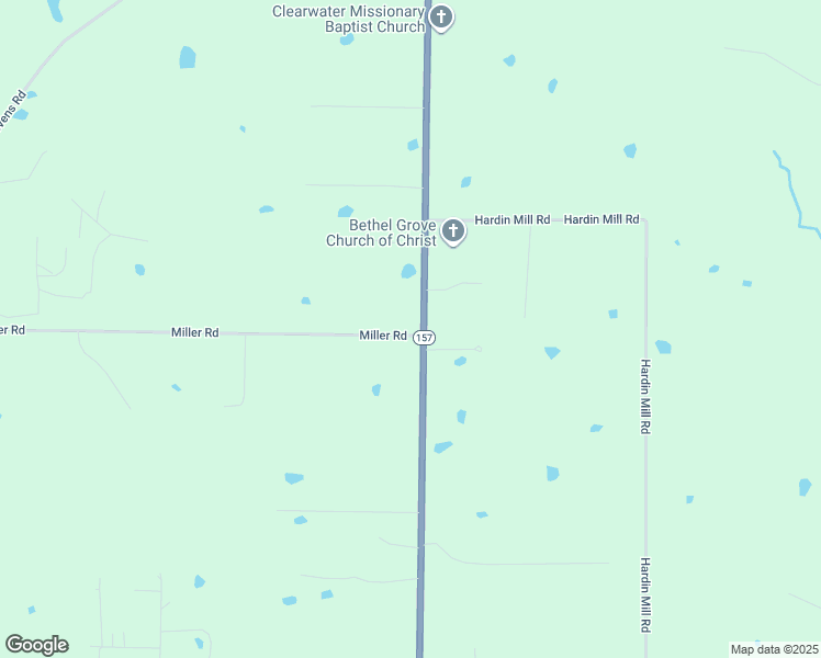 map of restaurants, bars, coffee shops, grocery stores, and more near 2940 Arkansas 157 in Judsonia