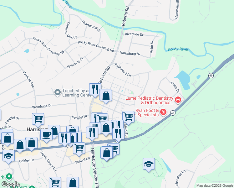 map of restaurants, bars, coffee shops, grocery stores, and more near 6305 Kee Lane in Harrisburg