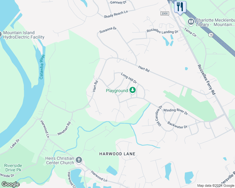 map of restaurants, bars, coffee shops, grocery stores, and more near 1903 Sugarbush Drive in Charlotte