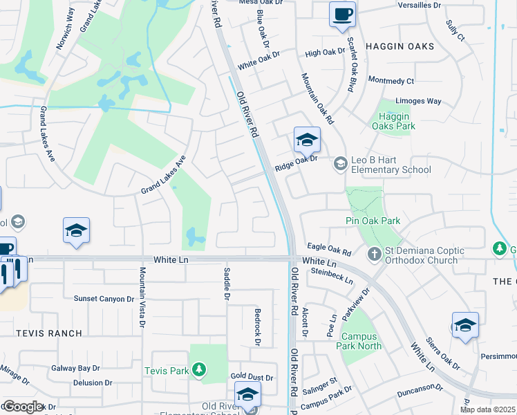 map of restaurants, bars, coffee shops, grocery stores, and more near 9818 Bourbon Rose Court in Bakersfield