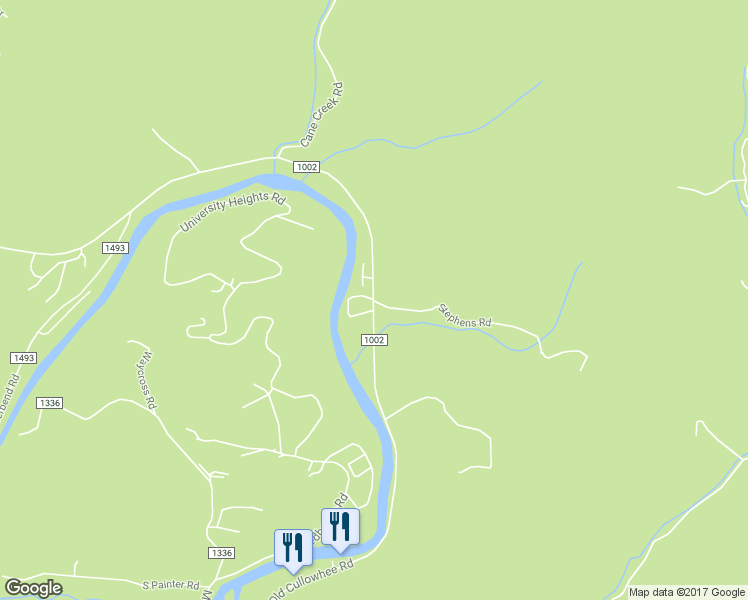 map of restaurants, bars, coffee shops, grocery stores, and more near 268 Old Cullowhee Road in Cullowhee