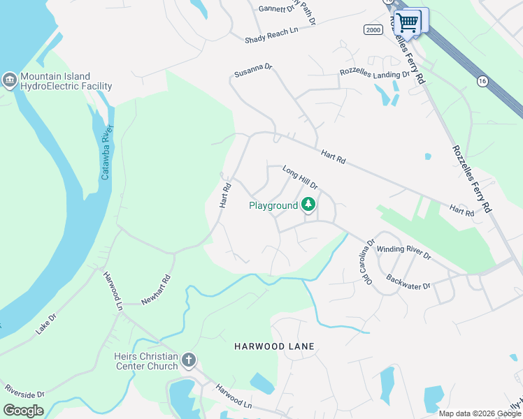 map of restaurants, bars, coffee shops, grocery stores, and more near 10418 Carver Falls Road in Charlotte