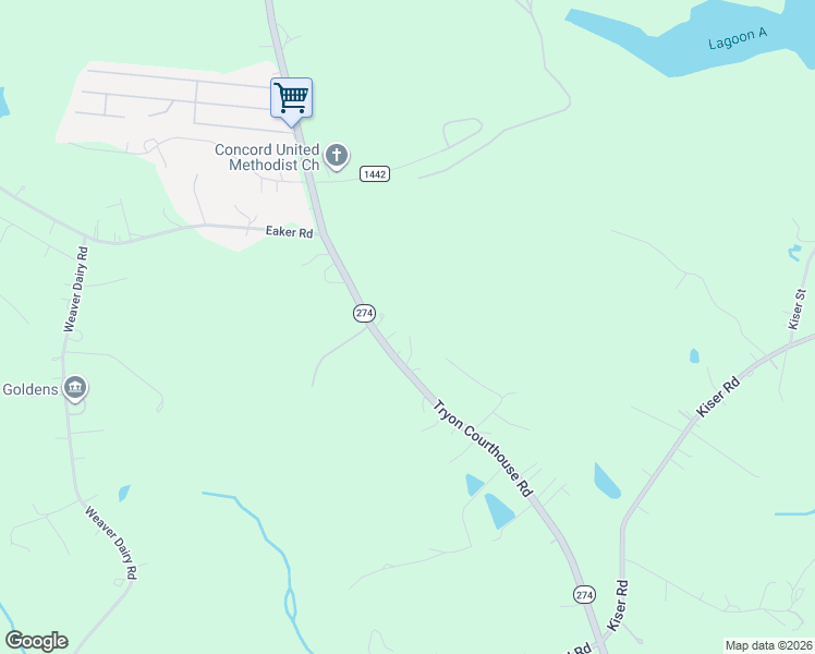 map of restaurants, bars, coffee shops, grocery stores, and more near 2178 Tryon Courthouse Road in Bessemer City