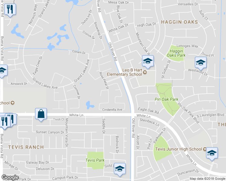 map of restaurants, bars, coffee shops, grocery stores, and more near 9818 Bourbon Rose Court in Bakersfield