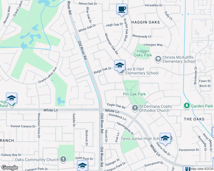 map of restaurants, bars, coffee shops, grocery stores, and more near 9509 Laurel Oak Way in Bakersfield