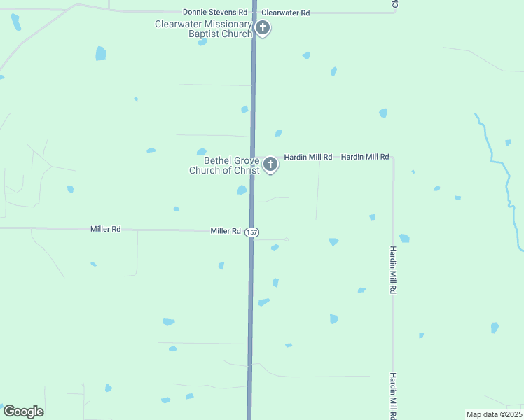 map of restaurants, bars, coffee shops, grocery stores, and more near 2940 Arkansas 157 in Judsonia