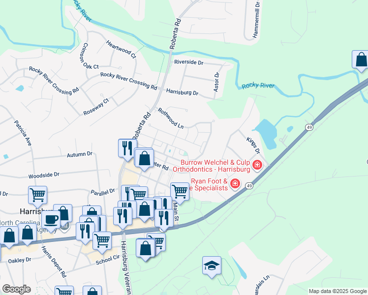 map of restaurants, bars, coffee shops, grocery stores, and more near 4014 Carl Parmer Drive in Harrisburg
