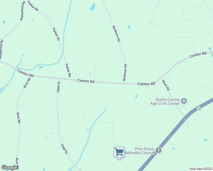 map of restaurants, bars, coffee shops, grocery stores, and more near 28462 Canton Road in Albemarle