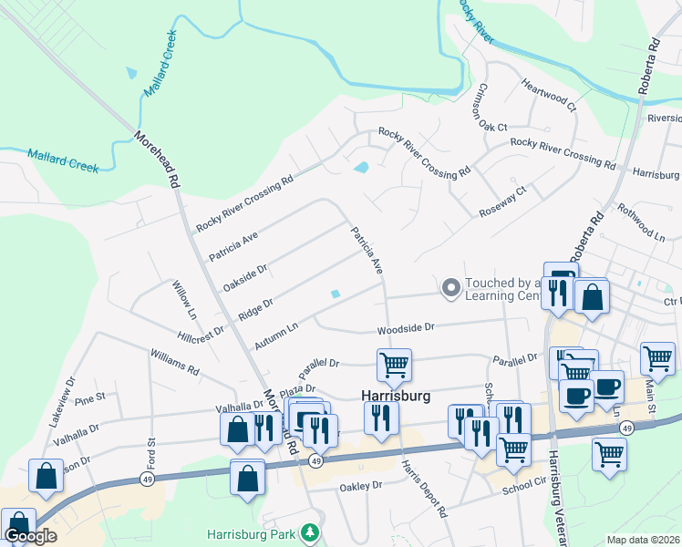 map of restaurants, bars, coffee shops, grocery stores, and more near 227 Autumn Lane in Harrisburg