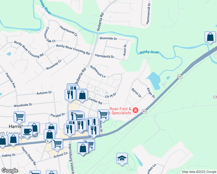 map of restaurants, bars, coffee shops, grocery stores, and more near 4014 Carl Parmer Drive in Harrisburg