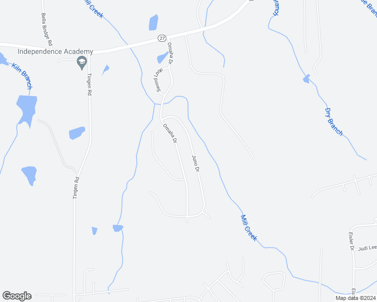 map of restaurants, bars, coffee shops, grocery stores, and more near 268 Juno Drive in Broadway