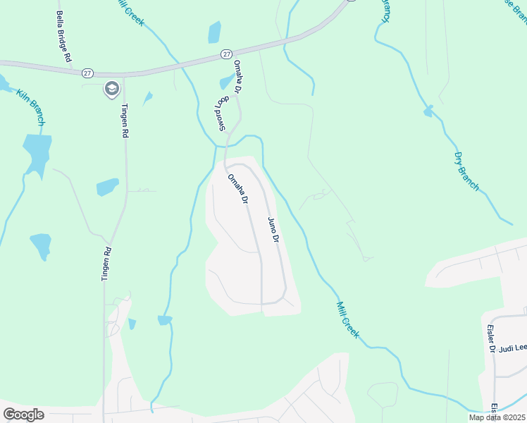 map of restaurants, bars, coffee shops, grocery stores, and more near 268 Juno Drive in Broadway