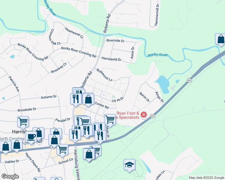 map of restaurants, bars, coffee shops, grocery stores, and more near 4014 Carl Parmer Drive in Harrisburg