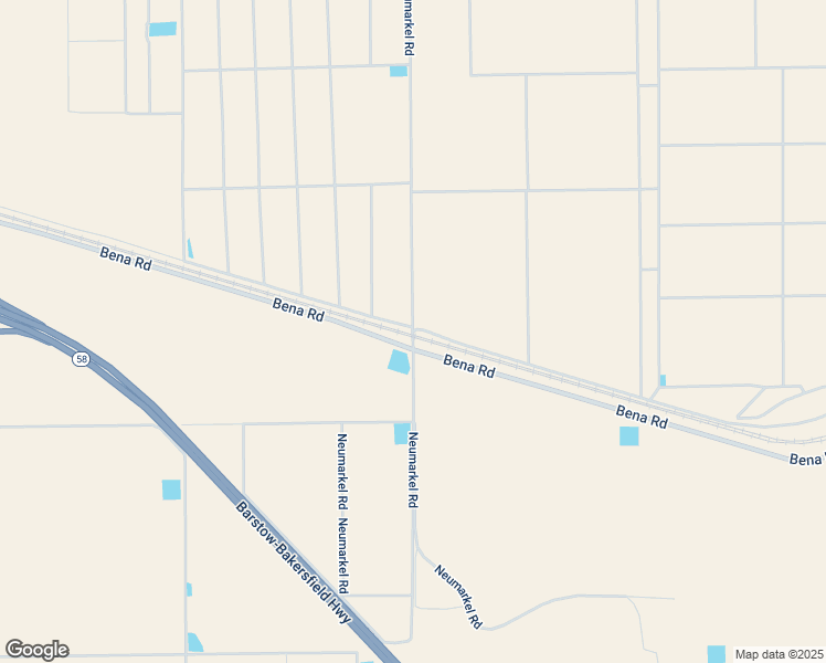 map of restaurants, bars, coffee shops, grocery stores, and more near Bena Road in Bakersfield