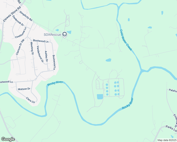 map of restaurants, bars, coffee shops, grocery stores, and more near 6340 Breezy Lane in Concord
