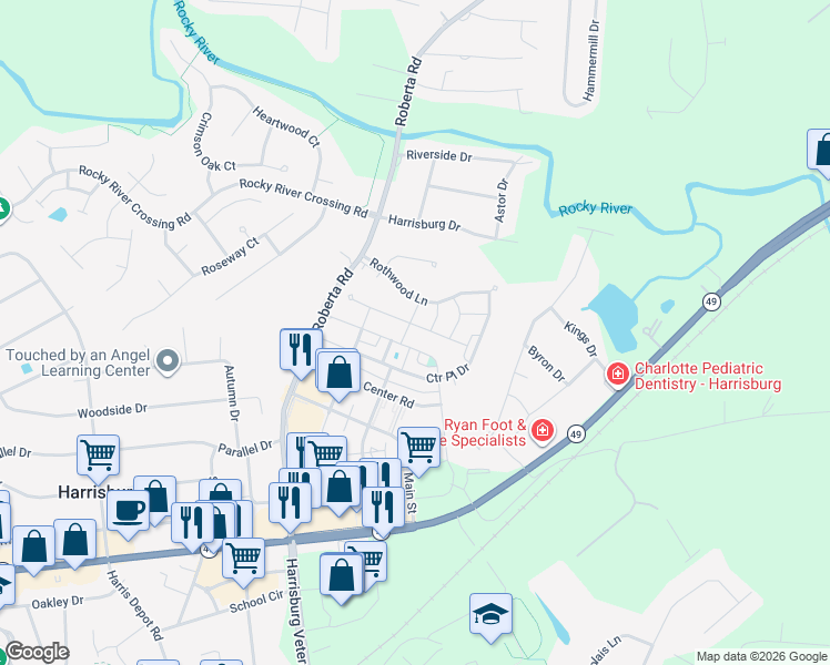 map of restaurants, bars, coffee shops, grocery stores, and more near 4042 Carl Parmer Drive in Harrisburg