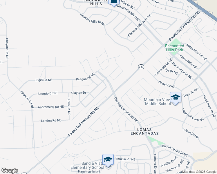 map of restaurants, bars, coffee shops, grocery stores, and more near Zodiac Drive Northeast in Rio Rancho