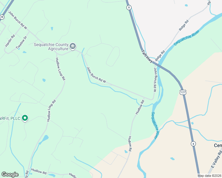 map of restaurants, bars, coffee shops, grocery stores, and more near 1626 John Burch Road West in Dunlap