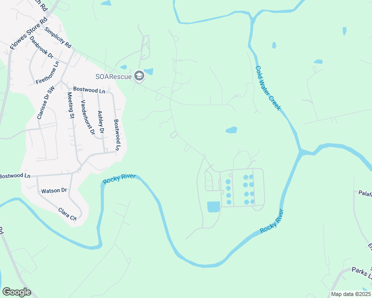 map of restaurants, bars, coffee shops, grocery stores, and more near 6340 Breezy Lane in Concord