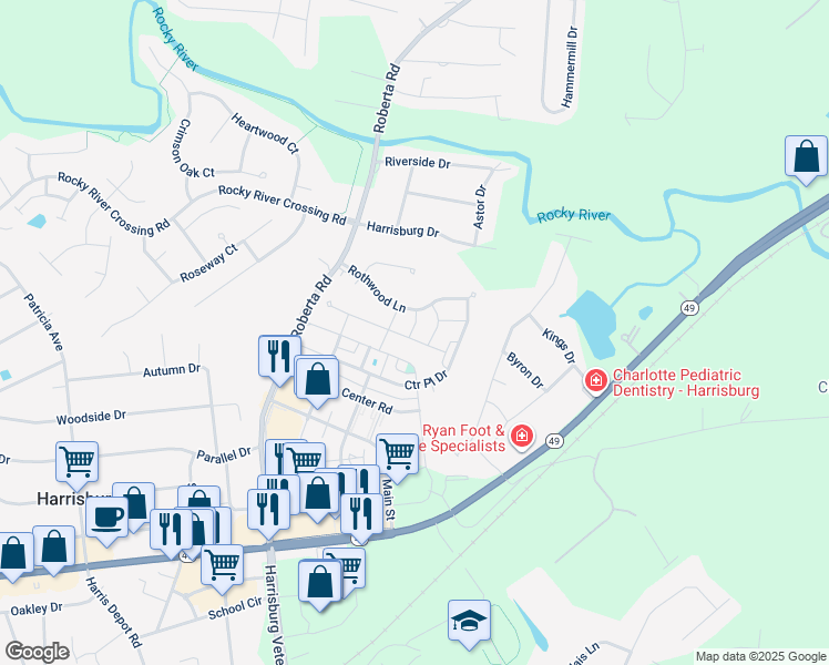 map of restaurants, bars, coffee shops, grocery stores, and more near 4042 Carl Parmer Drive in Harrisburg