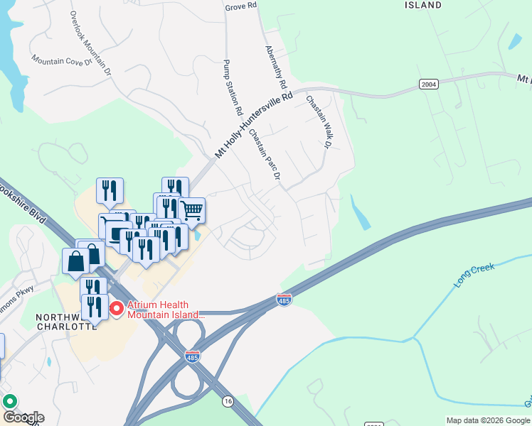 map of restaurants, bars, coffee shops, grocery stores, and more near in Charlotte