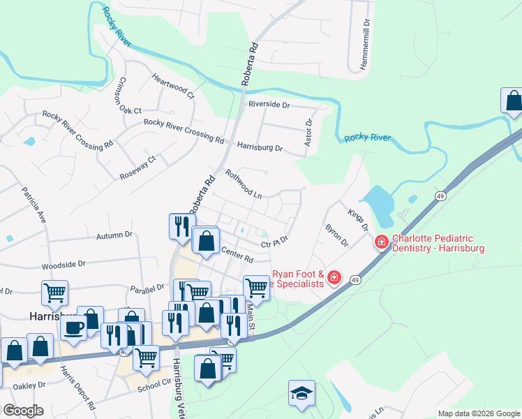 map of restaurants, bars, coffee shops, grocery stores, and more near 4042 Carl Parmer Drive in Harrisburg