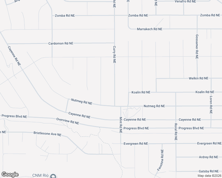 map of restaurants, bars, coffee shops, grocery stores, and more near Curry Road Northeast in Albuquerque