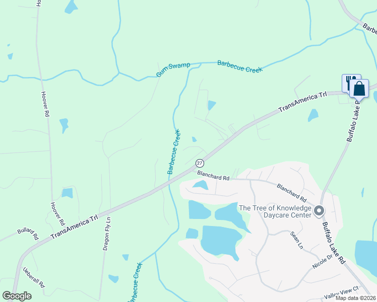 map of restaurants, bars, coffee shops, grocery stores, and more near 130 Carter Drive in Sanford