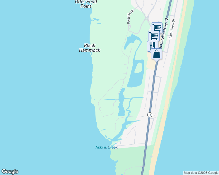 map of restaurants, bars, coffee shops, grocery stores, and more near 41428 Portside Dr in Dare