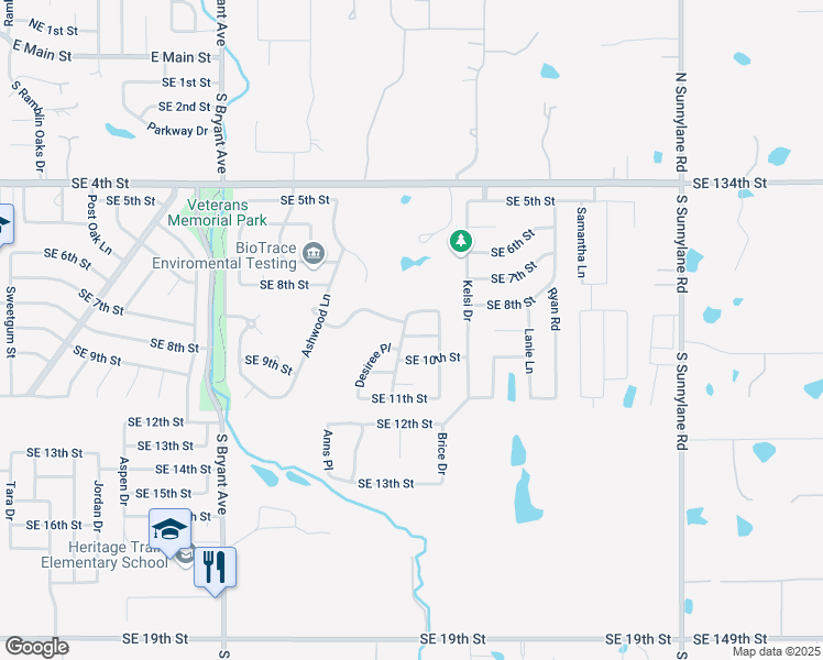 map of restaurants, bars, coffee shops, grocery stores, and more near 2501 SE 9th St in Moore