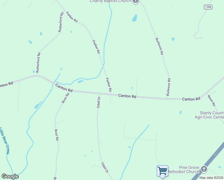 map of restaurants, bars, coffee shops, grocery stores, and more near 28331 Canton Road in Albemarle
