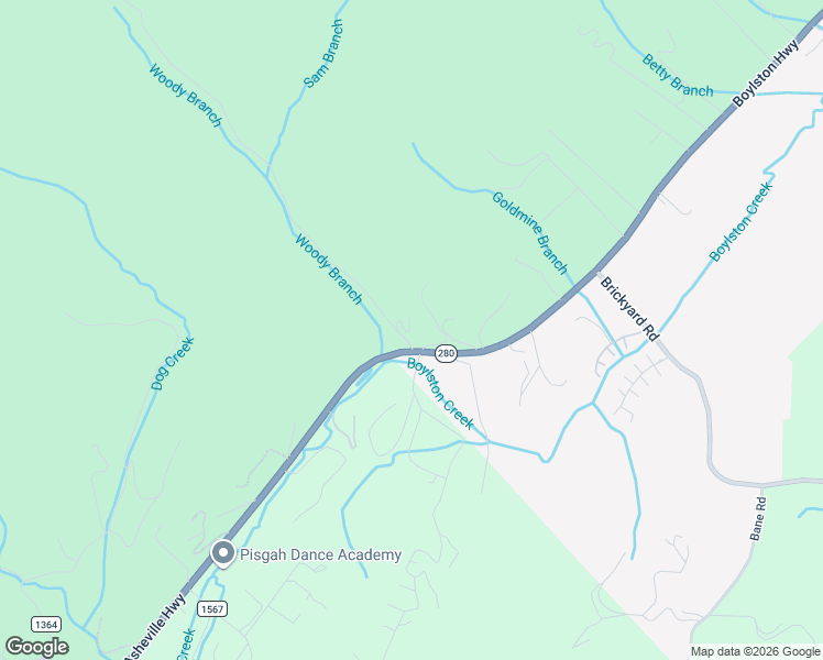 map of restaurants, bars, coffee shops, grocery stores, and more near 10910 Boylston Highway in Mills River