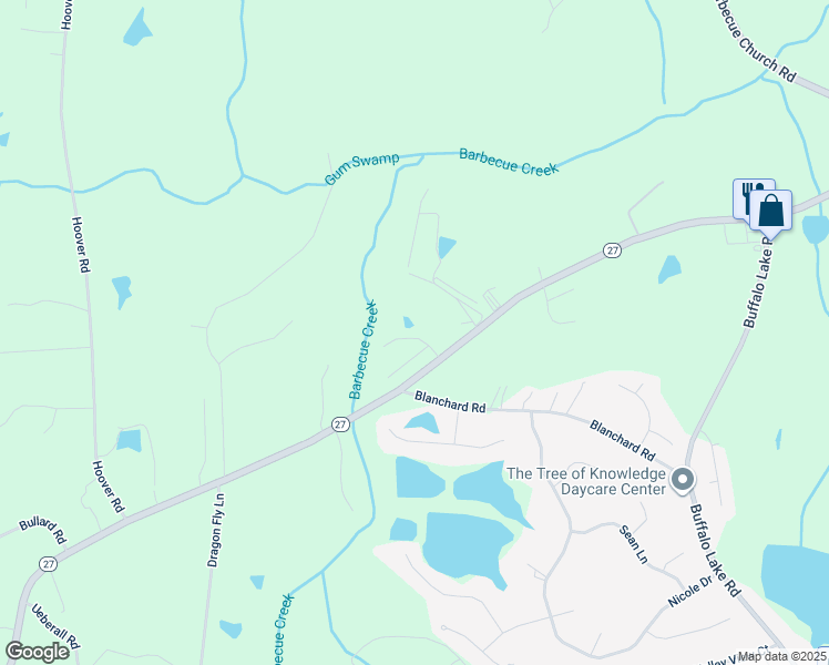 map of restaurants, bars, coffee shops, grocery stores, and more near 70 Carter Drive in Sanford