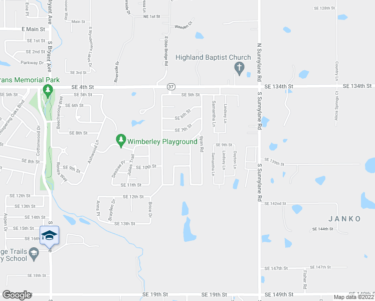 map of restaurants, bars, coffee shops, grocery stores, and more near 2637 Southeast 9th Circle in Moore