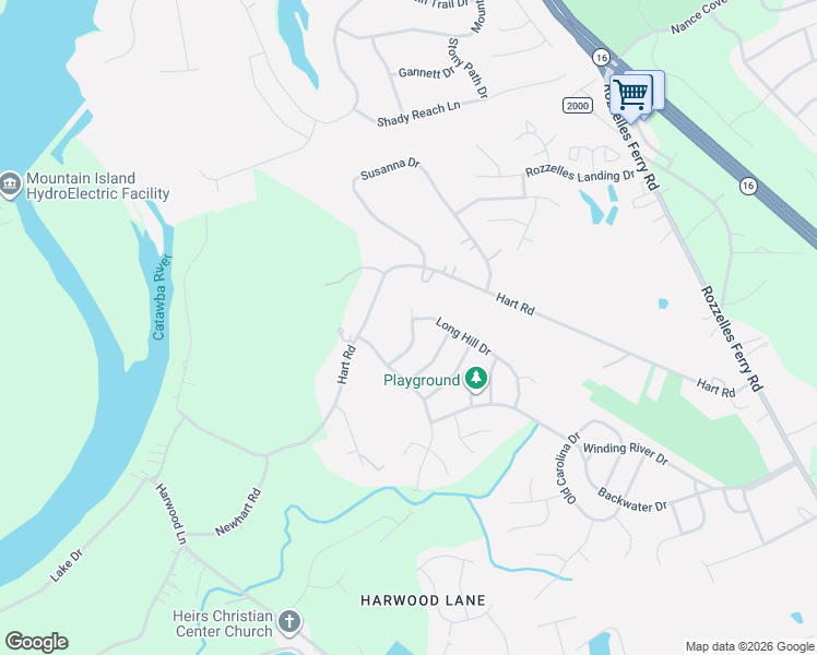 map of restaurants, bars, coffee shops, grocery stores, and more near 1531 Bitter Creek Drive in Charlotte