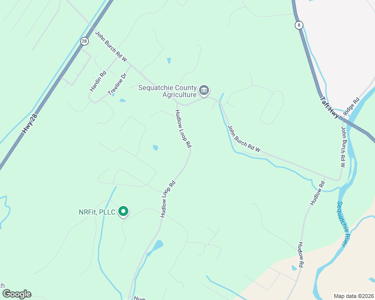 map of restaurants, bars, coffee shops, grocery stores, and more near 2703 Hudlow Loop Road in Dunlap