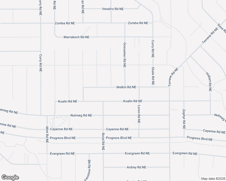 map of restaurants, bars, coffee shops, grocery stores, and more near Koalin Road Northeast in Rio Rancho