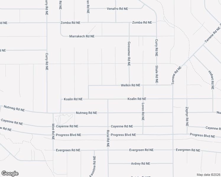map of restaurants, bars, coffee shops, grocery stores, and more near Koalin Road Northeast in Rio Rancho